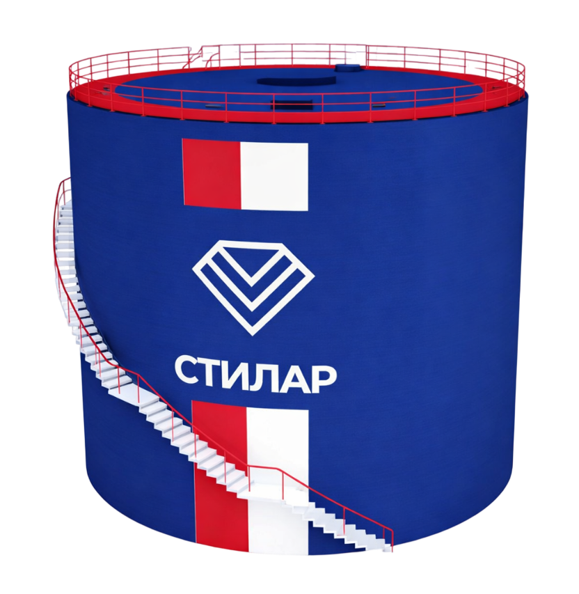 Цельносварной резервуар РВС для питьевой воды 150 м³ от завода-производителя